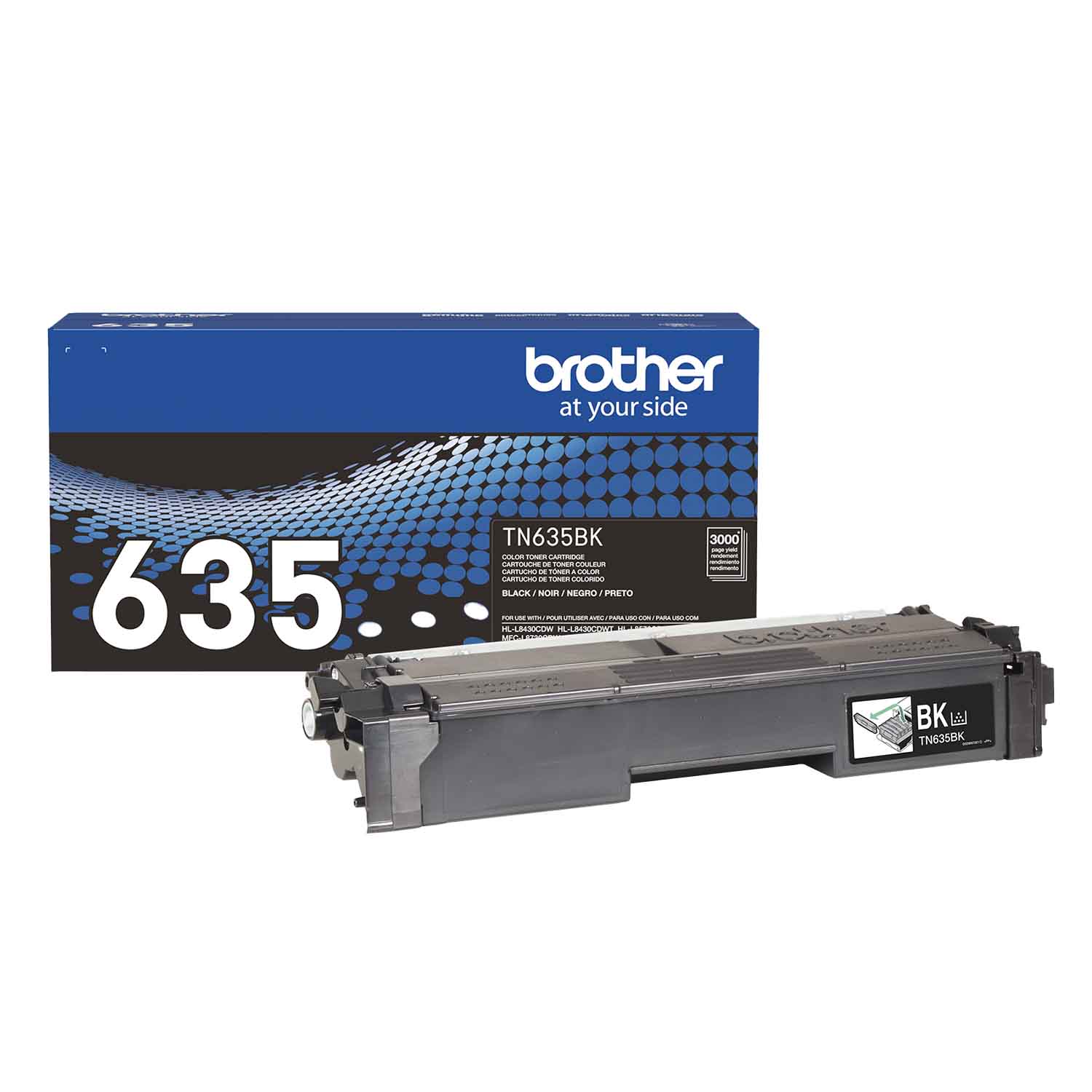 OEM Brother TN635BK Black Toner Cartridge (3,000 Pages)