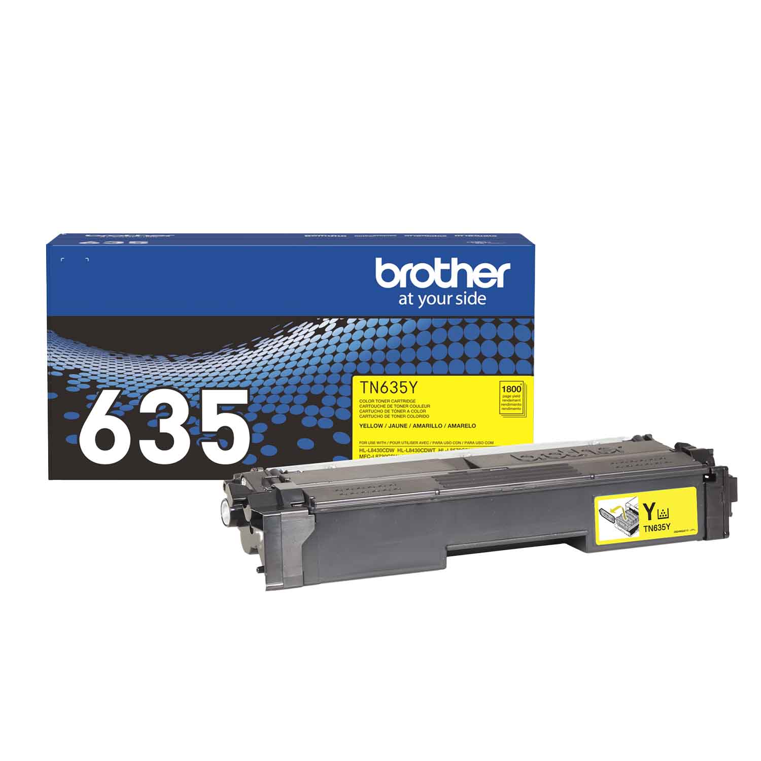 OEM Brother TN635Y Yellow Toner Cartridge (1,800 Pages)