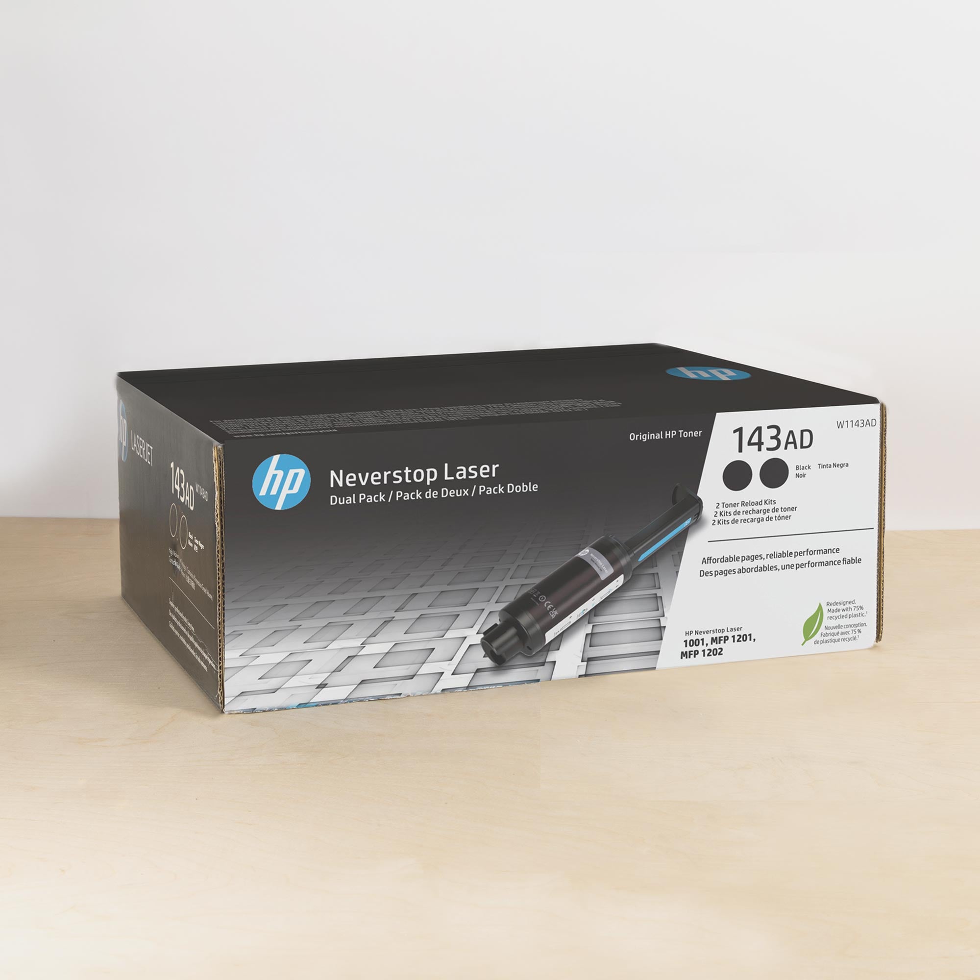 OEM HP 143AD Black Toner Reload Kit (2,500 Pages)