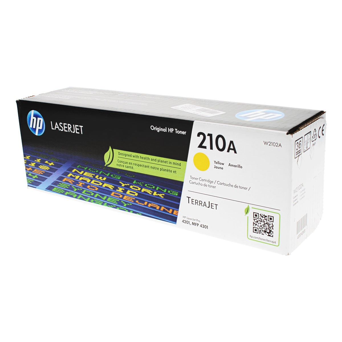 OEM HP W2102A Yellow Toner Cartridge (1,800 Pages)