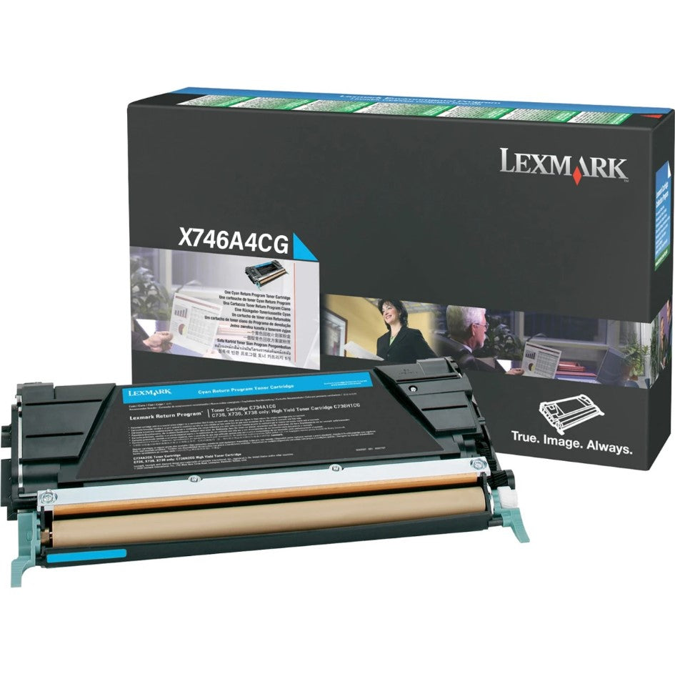OEM Lexmark X746A4CG Cyan Toner Cartridge (7,000 Pages)